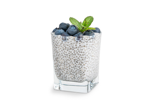 Chia puding z borovnicami