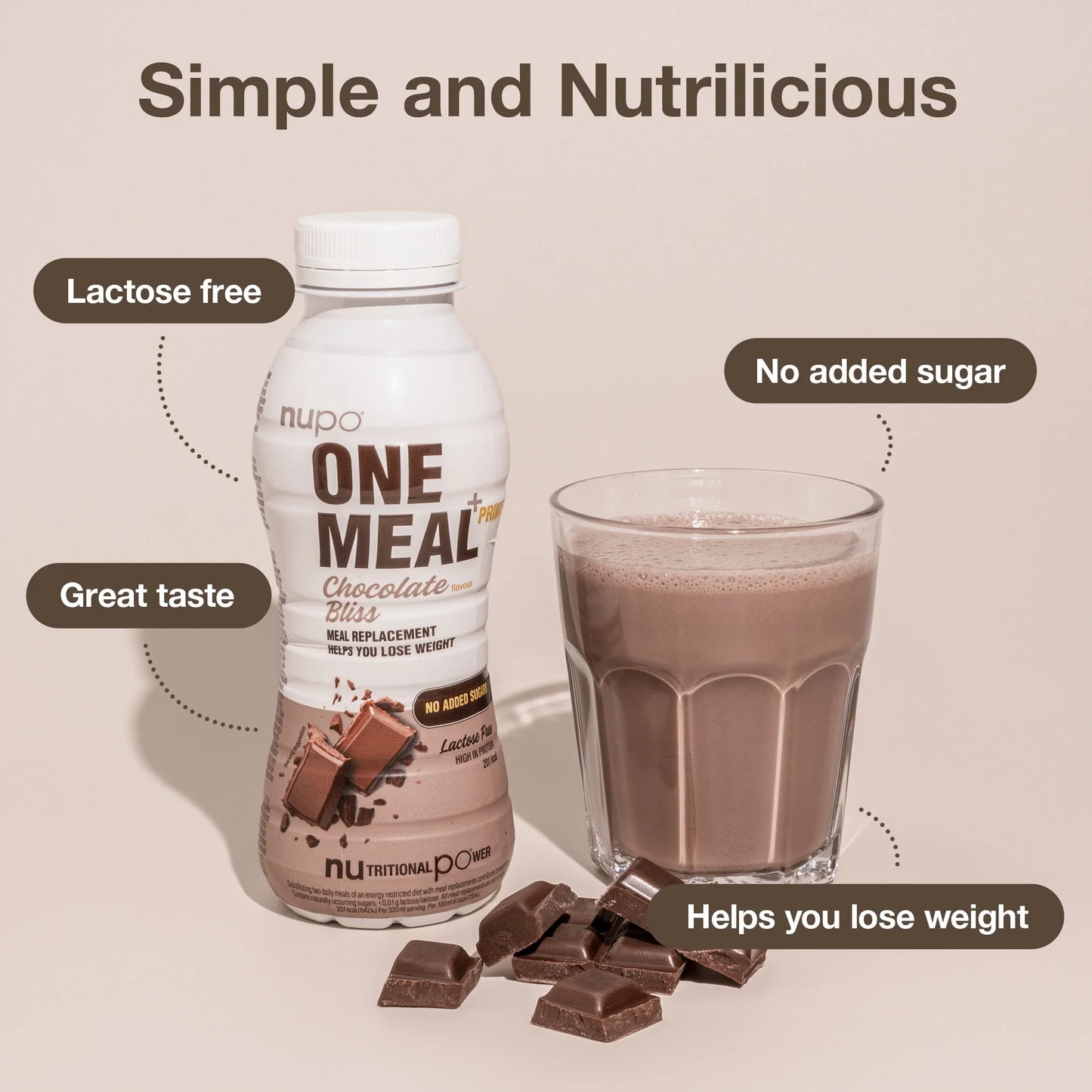 Nupo One Meal +Prime Shake - Čokolada
