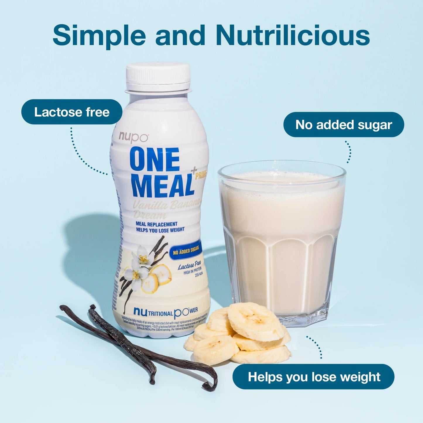 Nupo One Meal +Prime Shake - Vanilija in Banana